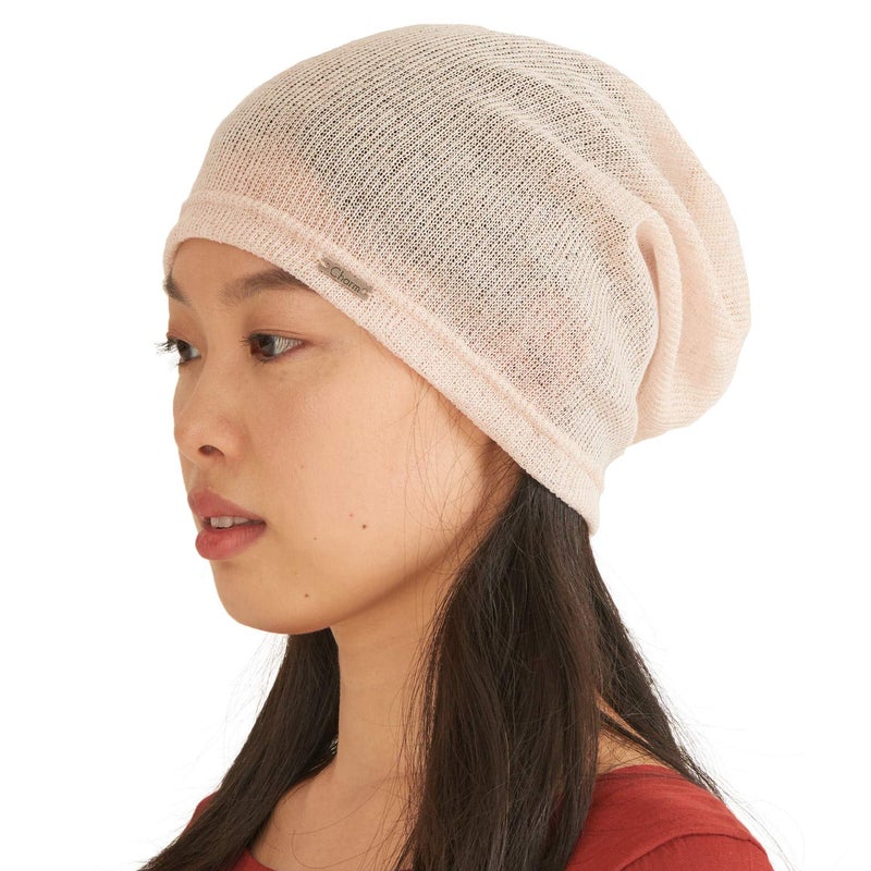 CHARM Mens Light Weight Summer Beanie - Womens Breathable Slouchy Beanie Knit Hat Baggy Slouch Cap Beige - Image 1